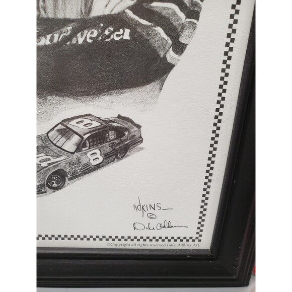 Dale Adkins Art- Dale Earnhardt SR & JR Sketch Drawing Print - 0226 - Picture 5 of 9